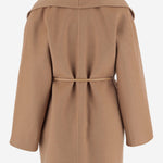 CAPPOTTO IN PURA CAMMELLO CON FRANGE MXMABILITA 001 MAX MARA 