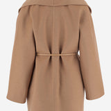 CAPPOTTO IN PURA CAMMELLO CON FRANGE MXMABILITA 001 MAX MARA 