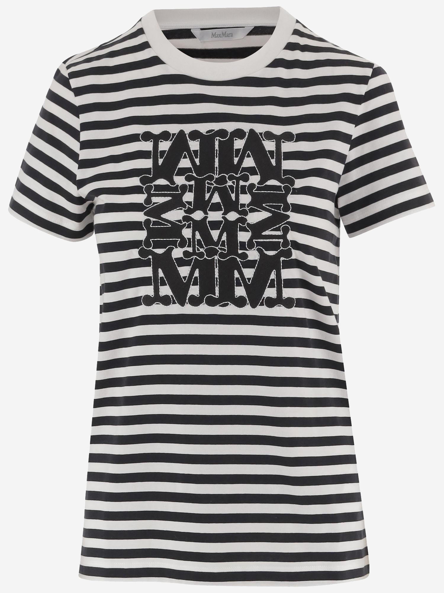 T-SHIRT IN COTONE CON LOGO MXMRUTA 004 MAX MARA 