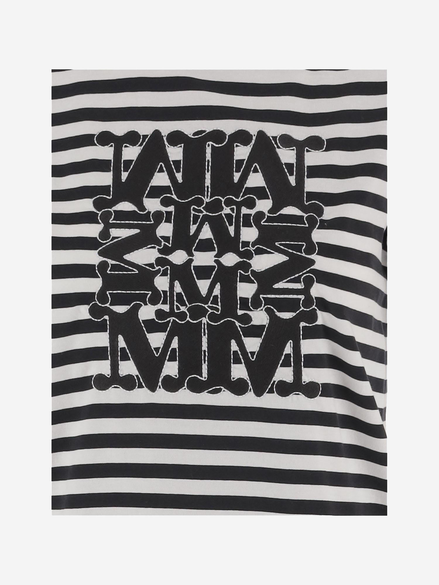 T-SHIRT IN COTONE CON LOGO MXMRUTA 004 MAX MARA 