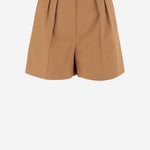 PANTALONI CORTI IN RASO DI COTONE STRETCH MXMTABACCO 006 MAX MARA 