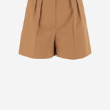 PANTALONI CORTI IN RASO DI COTONE STRETCH MXMTABACCO 006 MAX MARA 