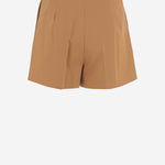 PANTALONI CORTI IN RASO DI COTONE STRETCH MXMTABACCO 006 MAX MARA 