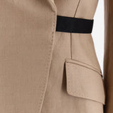 GIACCA IN LINO CON CINTURA A CONTRASTO MXSFIONDA 003 MAX MARA 