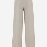 PANTALONI IN DRILL DI LINO MXSGINNICO 002 MAX MARA 