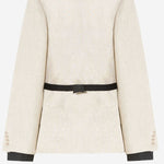 GIACCA IN LINO CON PROFILI A CONTRASTO MXSNEUTRO 002 MAX MARA 