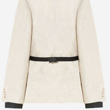 GIACCA IN LINO CON PROFILI A CONTRASTO MXSNEUTRO 002 MAX MARA 