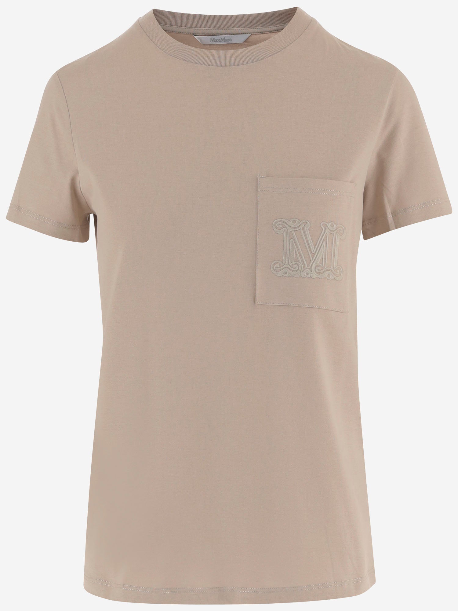 T-SHIRT IN COTONE CON LOGO PAPAIA 002 MAX MARA 