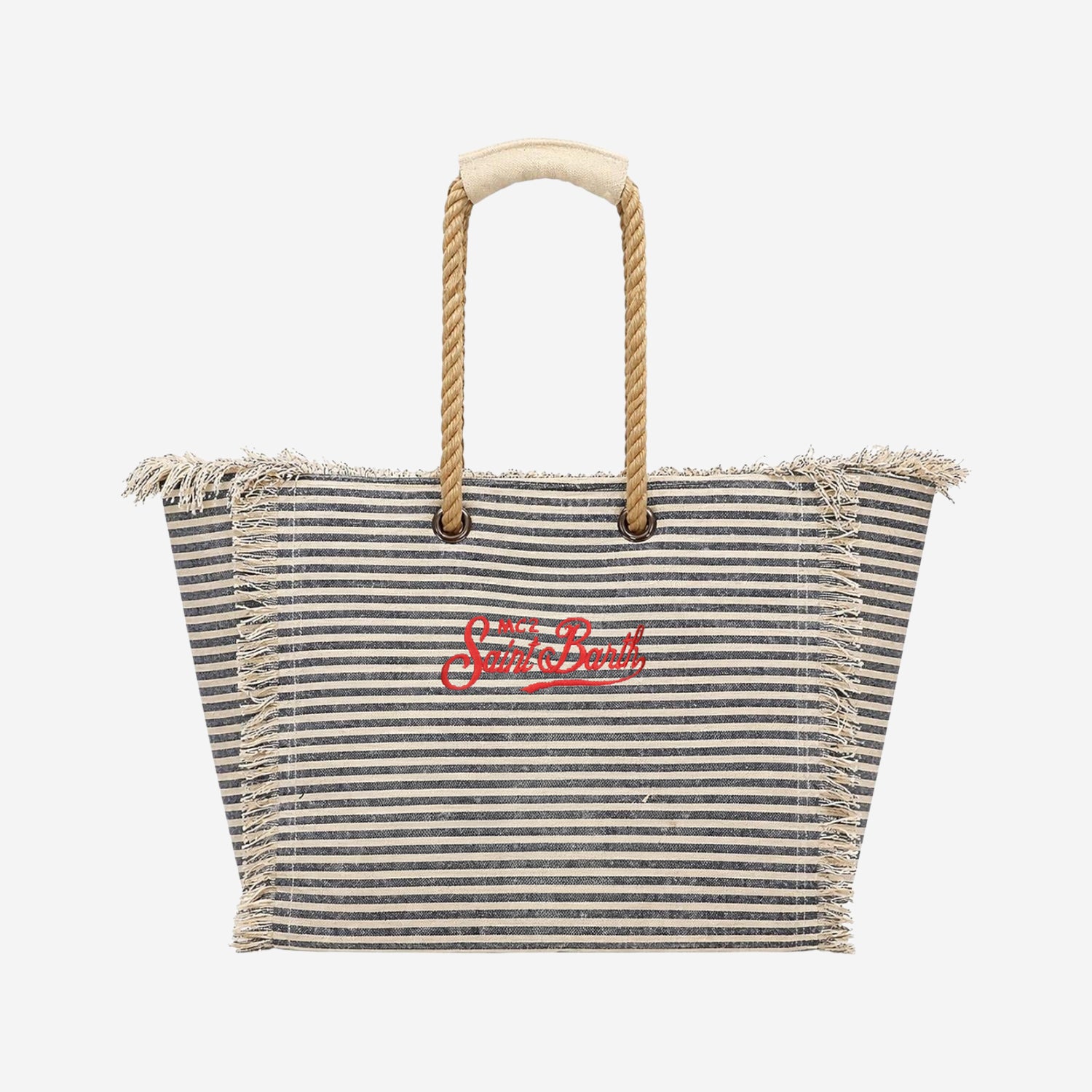 BORSA A RIGHE IN COTONE CON RICAMO BEA0003 00929L MC2 SAINT BARTH 