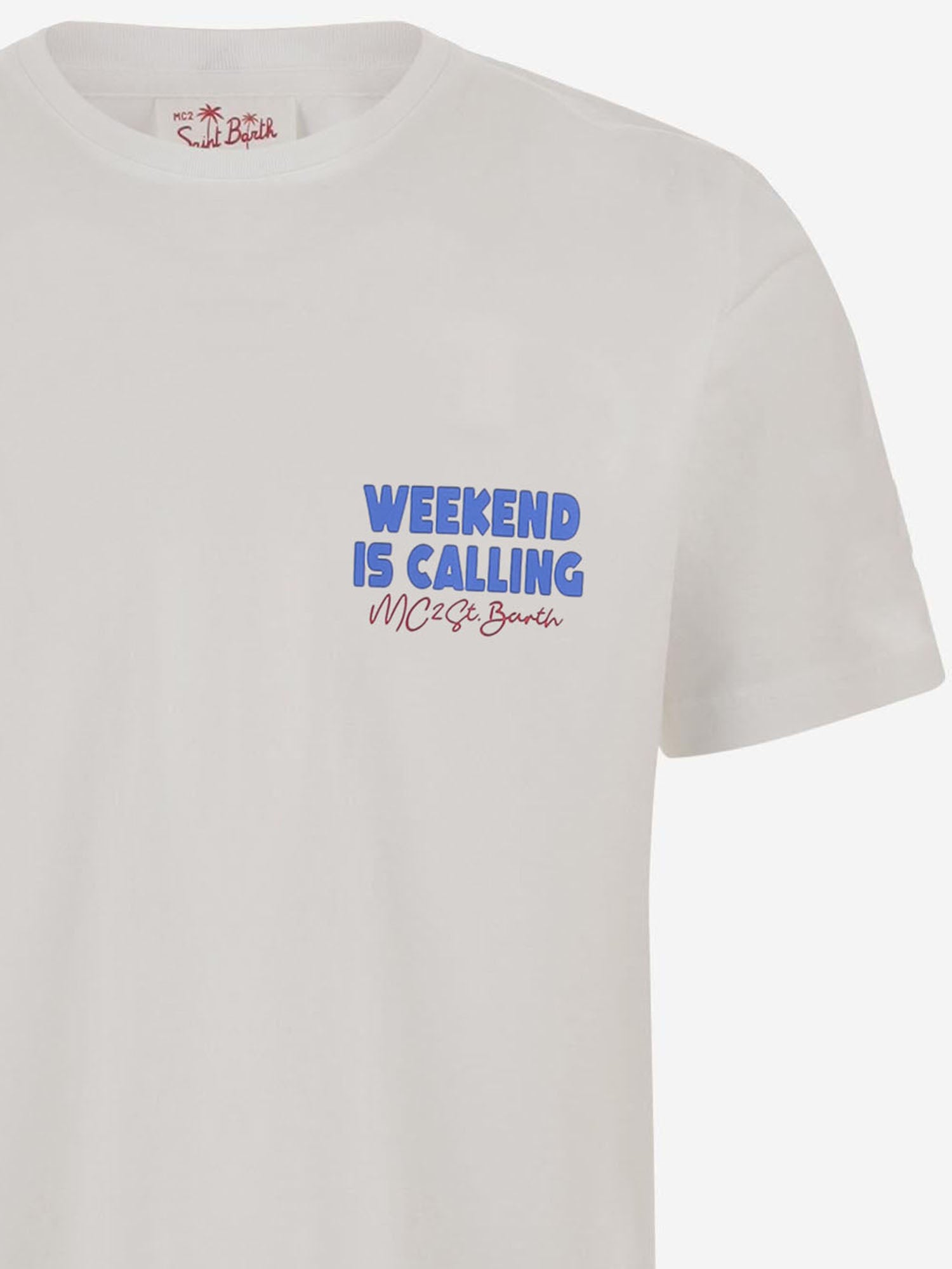 T-SHIRT IN COTONE CON LOGO DLR0001 08059L MC2 SAINT BARTH 
