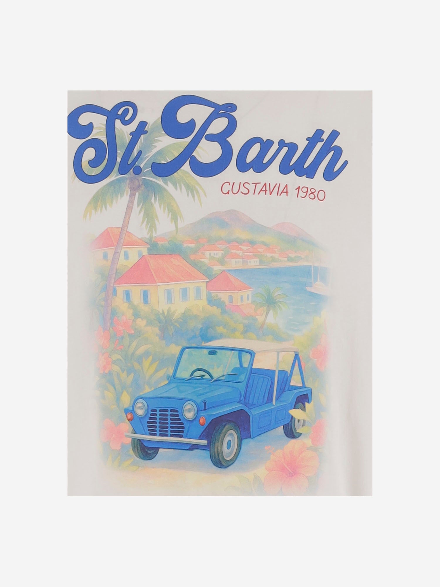 T-SHIRT IN COTONE CON STAMPA DNV0002 04444L MC2 SAINT BARTH 