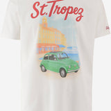 T-SHIRT IN COTONE CON STAMPA DNV0002 04445L MC2 SAINT BARTH 