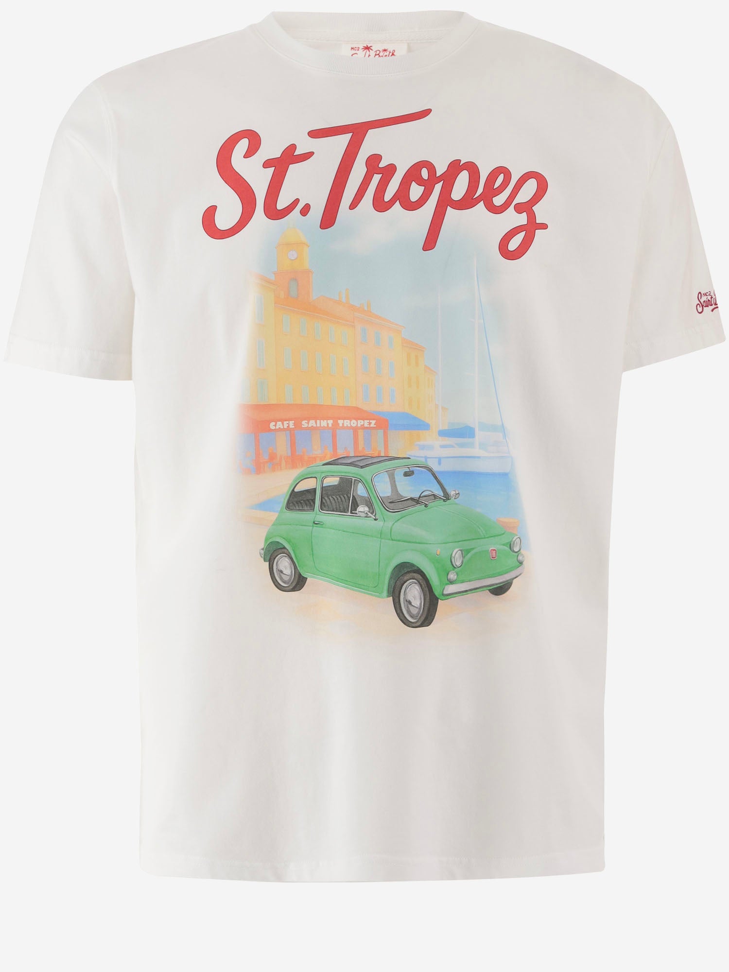 T-SHIRT IN COTONE CON STAMPA DNV0002 04445L MC2 SAINT BARTH 