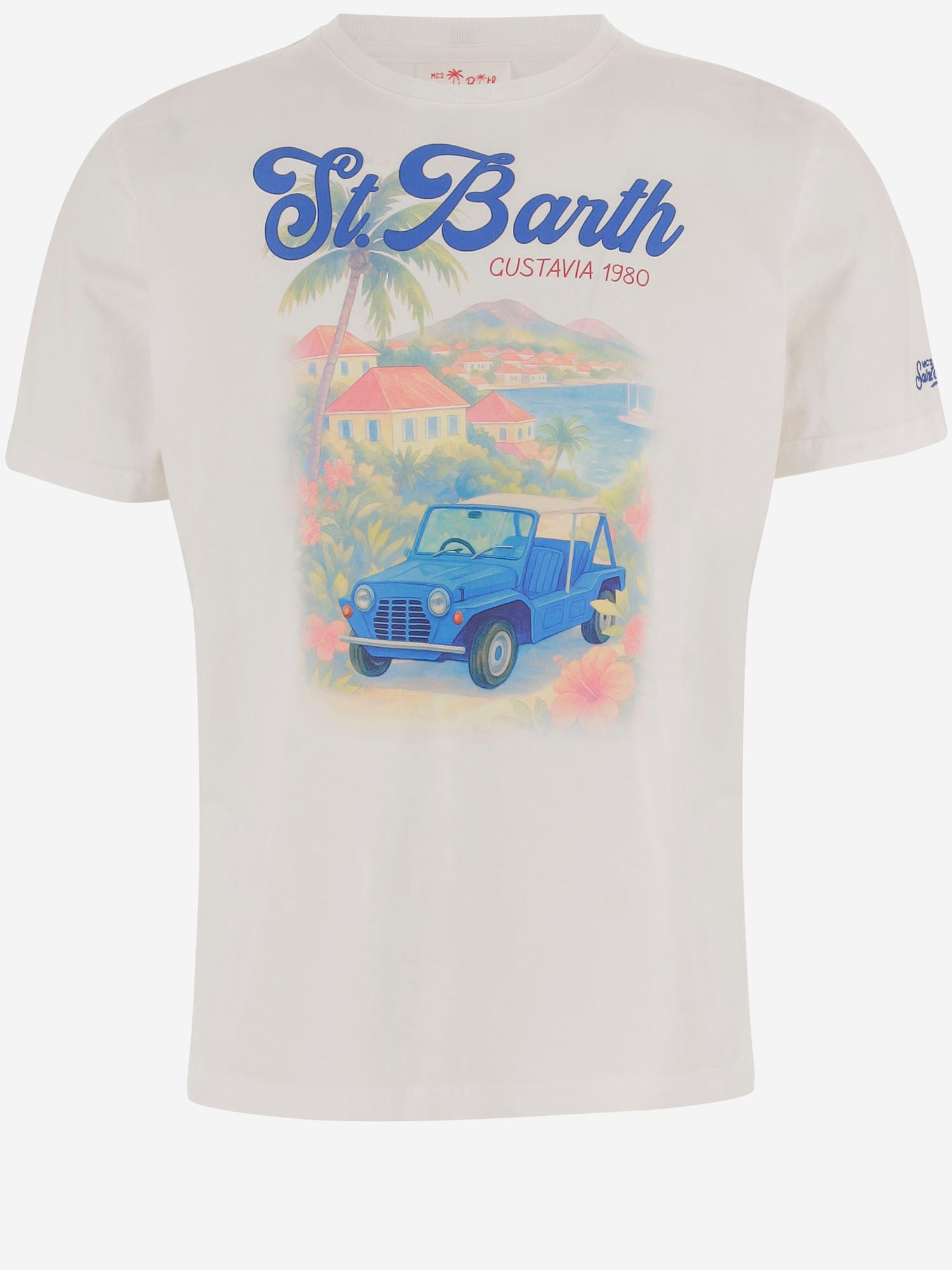 T-SHIRT IN COTONE CON STAMPA DNV0002 04444L MC2 SAINT BARTH 