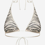 TOP BIKINI GUIANA CON MOTIVO ANIMALIER IN STRASS GUIA003 00235L MC2 SAINT BARTH 