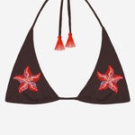 TOP BIKINI GUIANA CON STELLE MARINE IN PERLINE GUIA003 00618L MC2 SAINT BARTH 