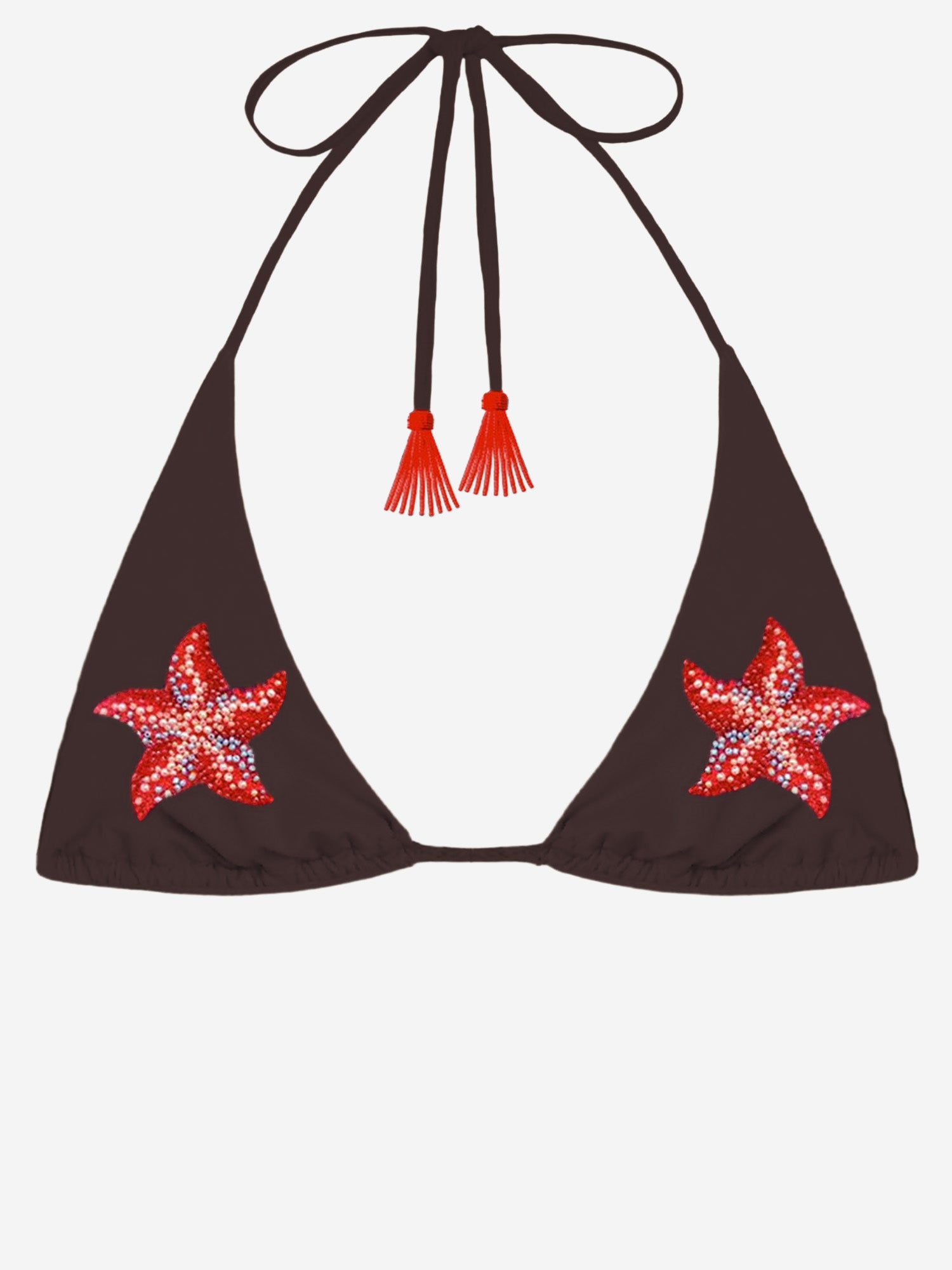 TOP BIKINI GUIANA CON STELLE MARINE IN PERLINE GUIA003 00618L MC2 SAINT BARTH 