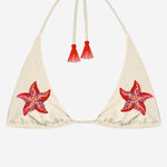 TOP BIKINI GUIANA CON STELLE MARINE IN PERLINE GUIA003 08584L MC2 SAINT BARTH 