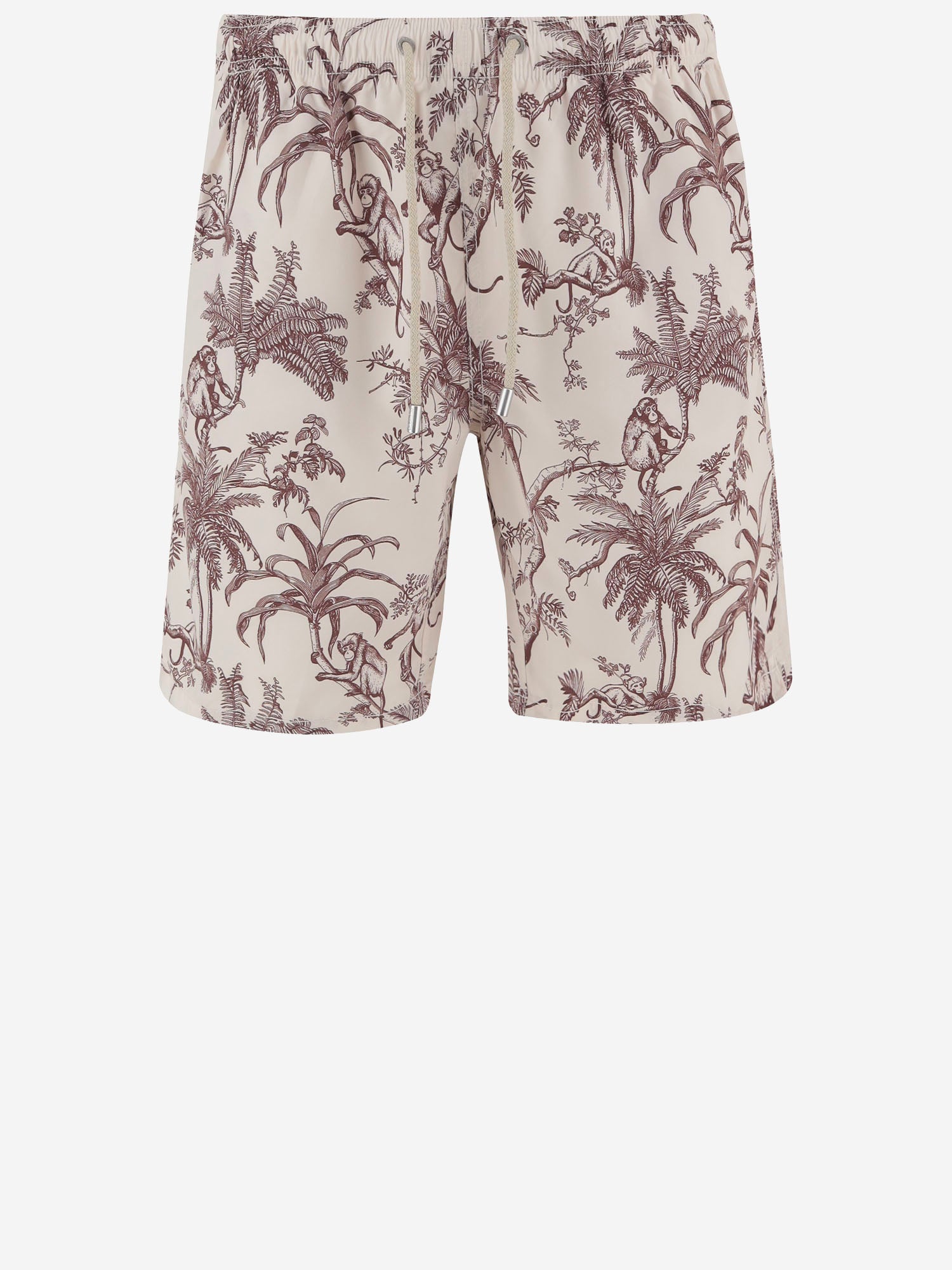 SHORTS DA BAGNO IN NYLON CON STAMPA TROPICALE GUS0010 01543L MC2 SAINT BARTH 