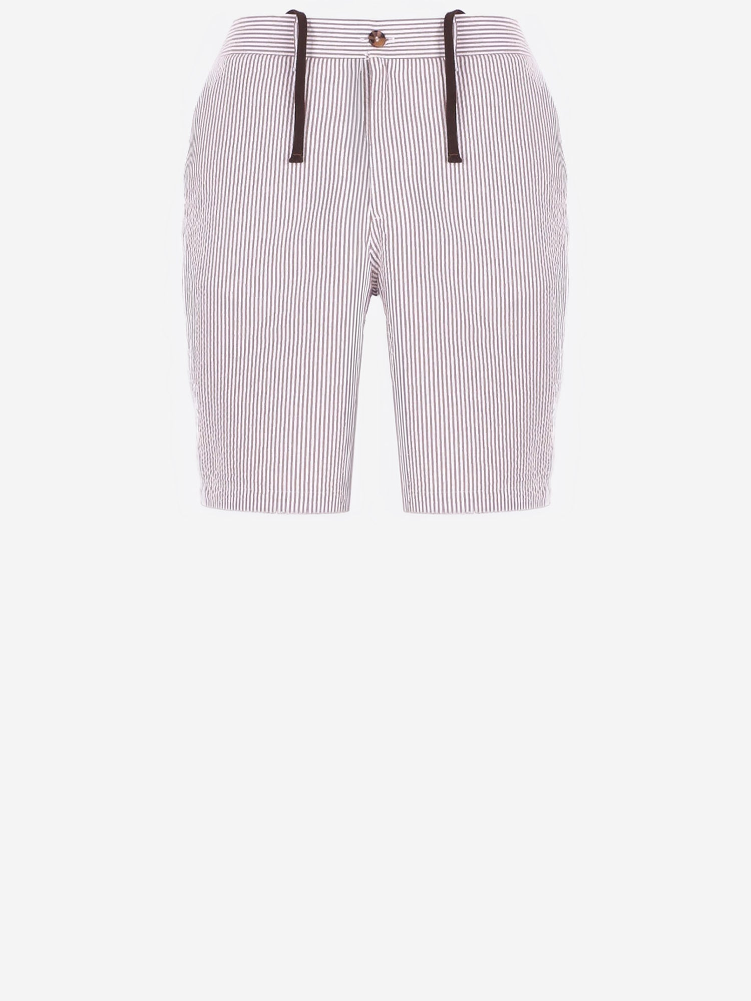 PANTALONI CORTI IN COTONE A RIGHE ISC0001 00972L MC2 SAINT BARTH 