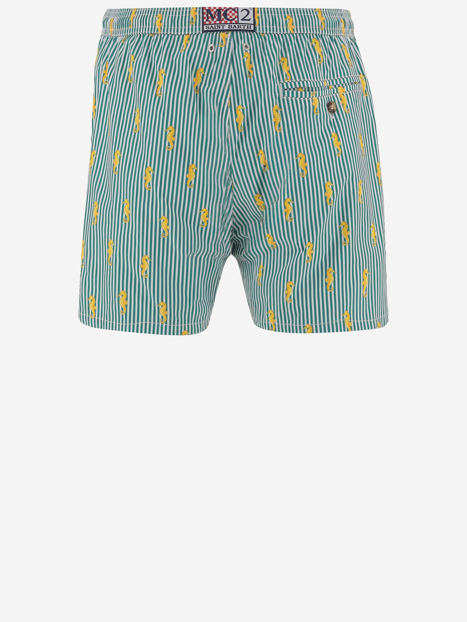 SHORTS DA BAGNO IN NYLON CON MOTIVO FANTASIA LIG0016 07583L MC2 SAINT BARTH 