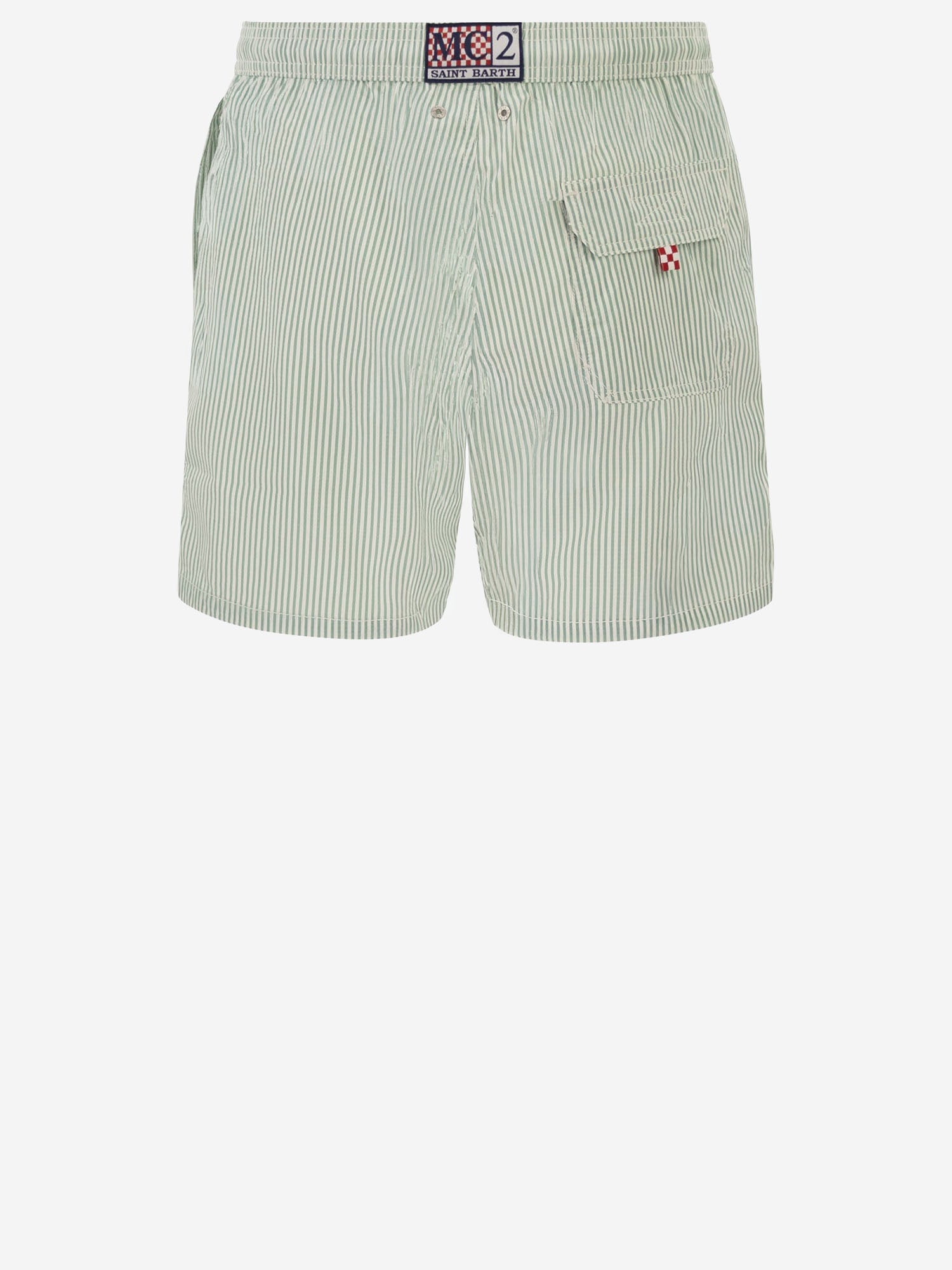 SHORTS DA BAGNO IN NYLON CON LOGO PATM001 00092L MC2 SAINT BARTH 