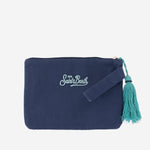 POCHETTE IN COTONE CON MOTIVO SPIAGGIA IN PERLINE POU0002 00879L MC2 SAINT BARTH 