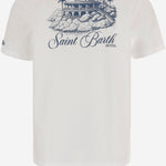 T-SHIRT IN COTONE CON STAMPA PRL0002 01973L MC2 SAINT BARTH 