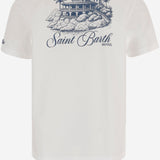 T-SHIRT IN COTONE CON STAMPA PRL0002 01973L MC2 SAINT BARTH 