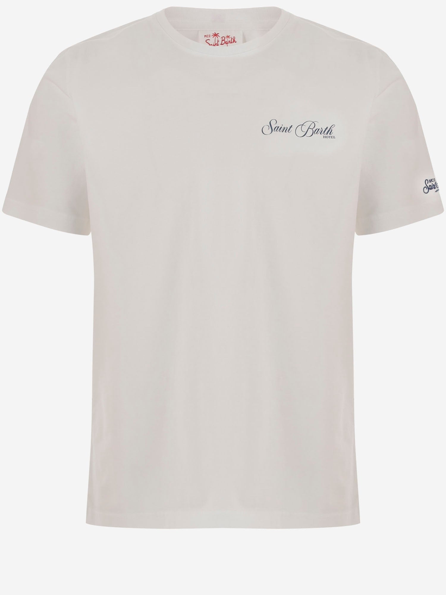 T-SHIRT IN COTONE CON STAMPA PRL0002 01973L MC2 SAINT BARTH 