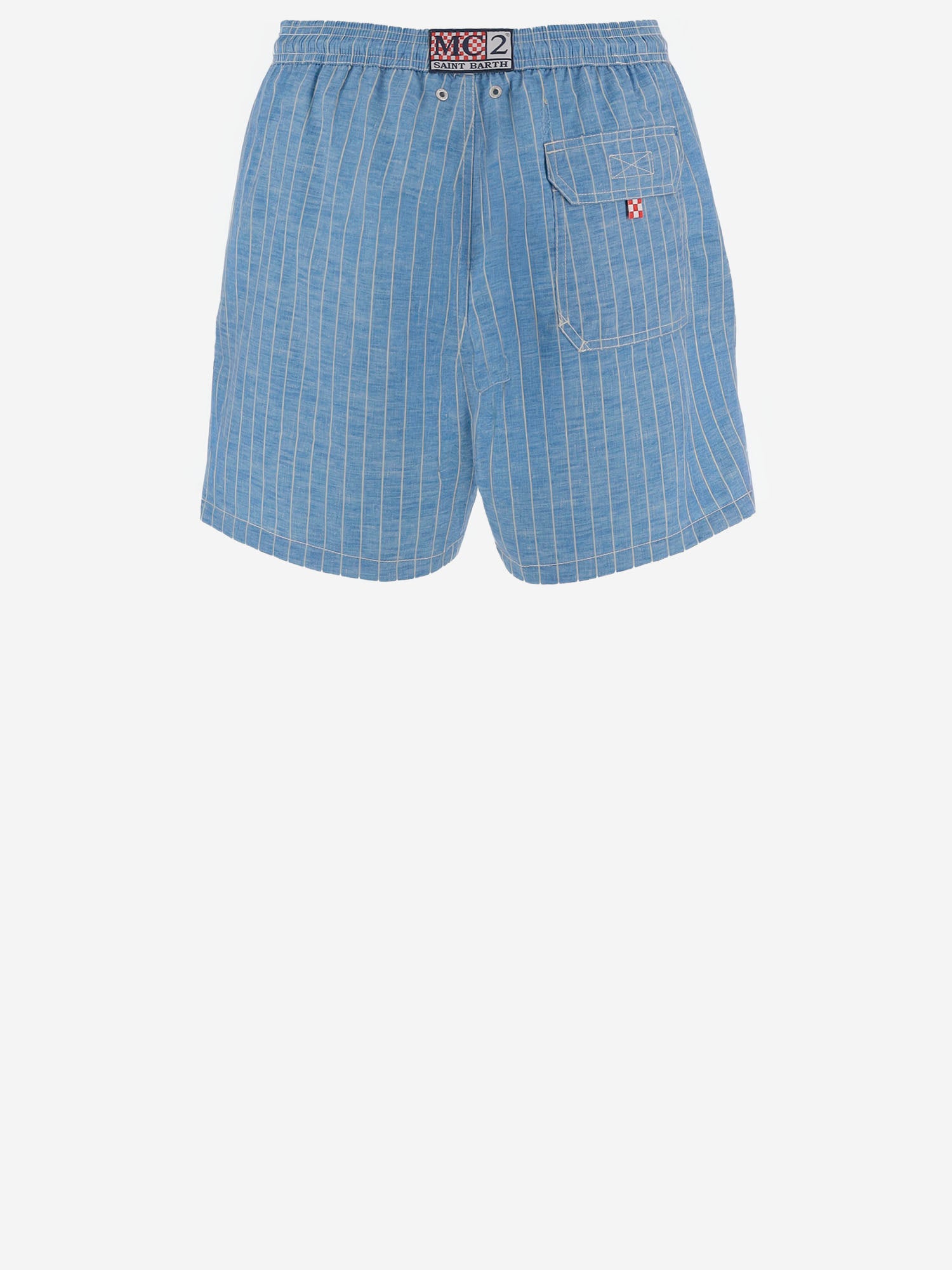 SHORTS DA BAGNO IN NYLON CON MOTIVO A RIGHE SYR0001 00489L MC2 SAINT BARTH 