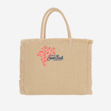 BORSA IN MISTO COTONE CON RICAMO CORALLO E LOGO VANI021 09064L MC2 SAINT BARTH 