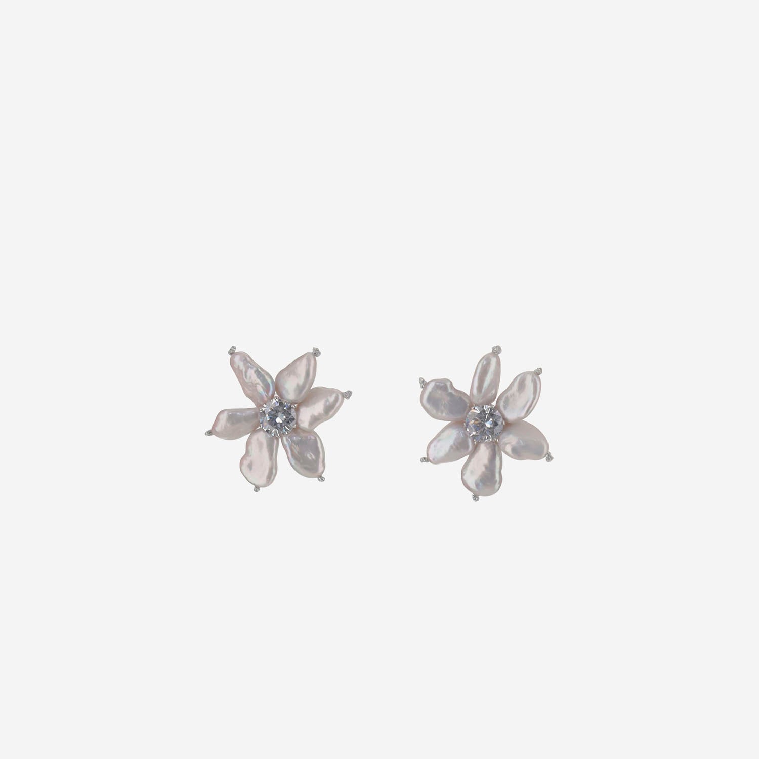oRECCHINI FIORE FFIORE WHITEROSEGRIGIO MELA 