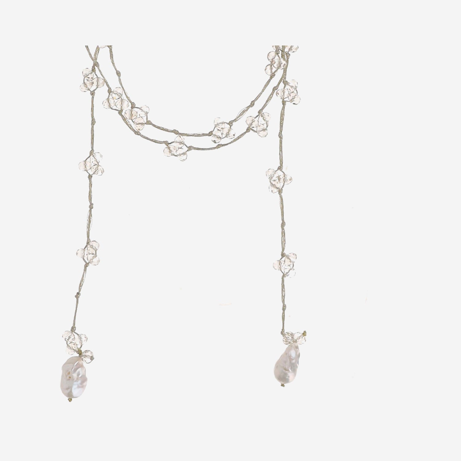 COLLANA CON CRISTALLI E PERLE V08CHAMP  MELA 