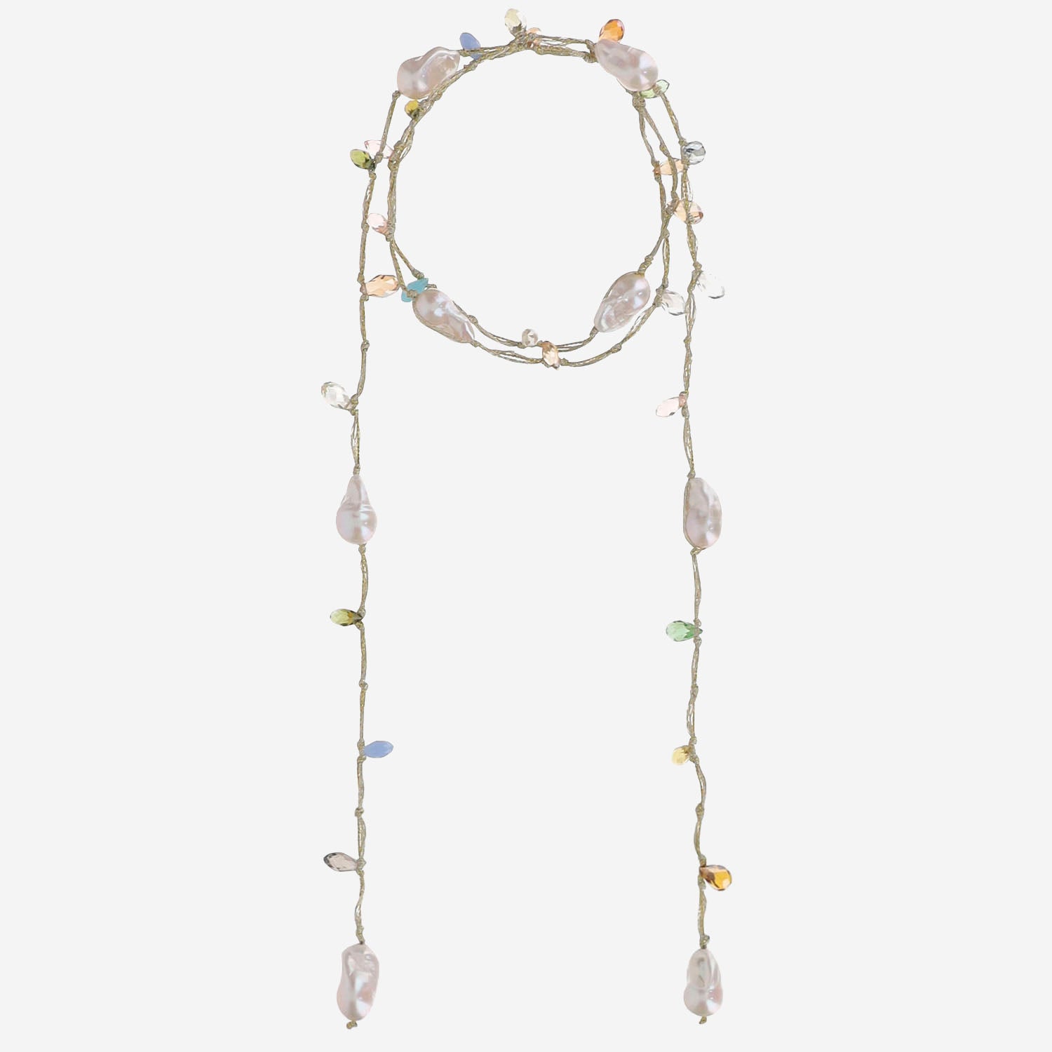COLLANA CON CRISTALLI e perla VMULTICOLOR PEARLS MELA 