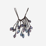 COLLANA in suede CON perle nere VNMVN WHITEROSEGRIGIO MELA 