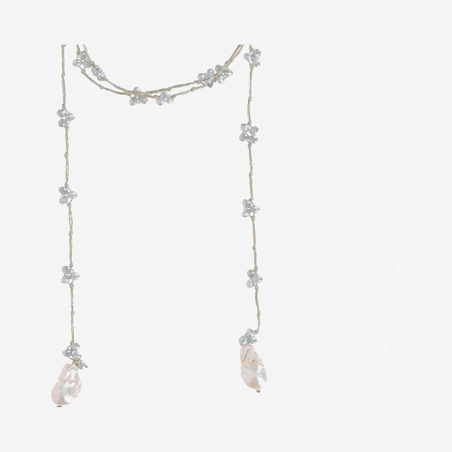 COLLANA CON  perle VSINGLE CALCEDONIO MELA 