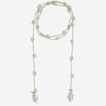 COLLANA CON  perle VSINGLE VERDE MELA 