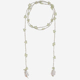 COLLANA CON  perle VSINGLE VERDE MELA 