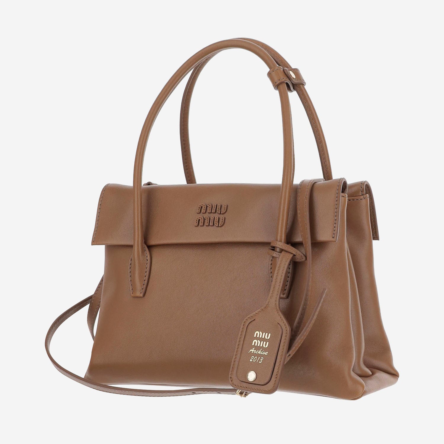 Borsa Solitaire in pelle 5BA302 2IFPF0039 MIU MIU 