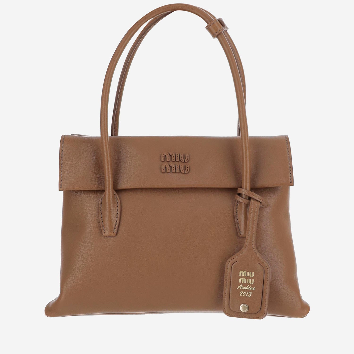 Borsa Solitaire in pelle 5BA302 2IFPF0039 MIU MIU 