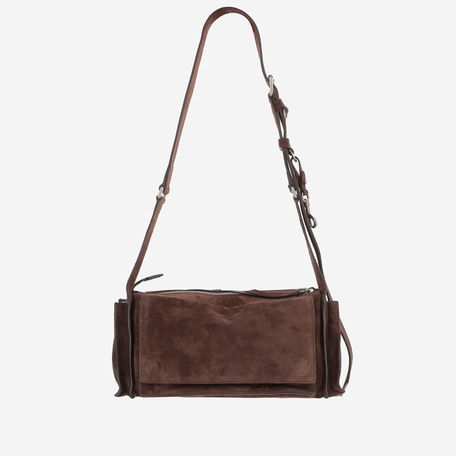 Borsa a tracolla Utilitaire in pelle scamosciata 5BC205 2CSSF0003 MIU MIU 