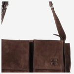 Borsa a tracolla Utilitaire in pelle scamosciata 5BC205 2CSSF0003 MIU MIU 