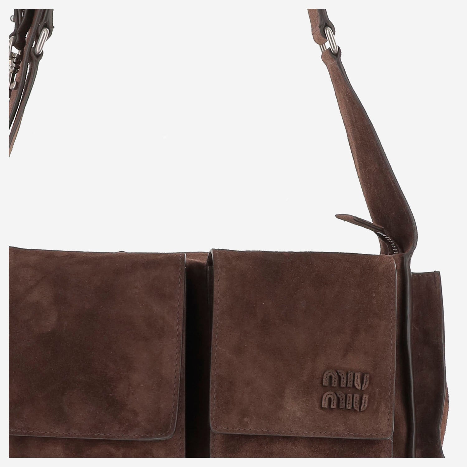 Borsa a tracolla Utilitaire in pelle scamosciata 5BC205 2CSSF0003 MIU MIU 