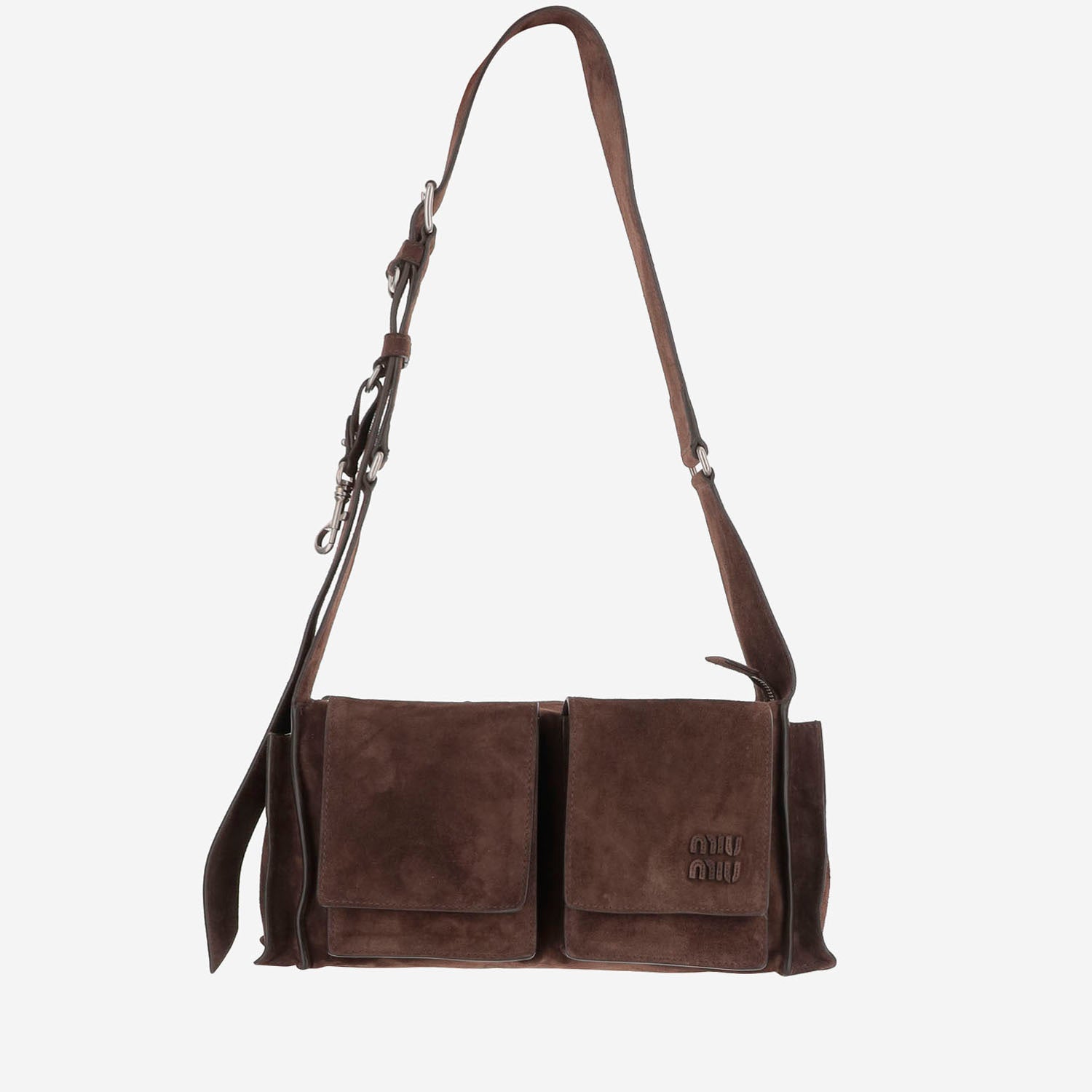Borsa a tracolla Utilitaire in pelle scamosciata 5BC205 2CSSF0003 MIU MIU 