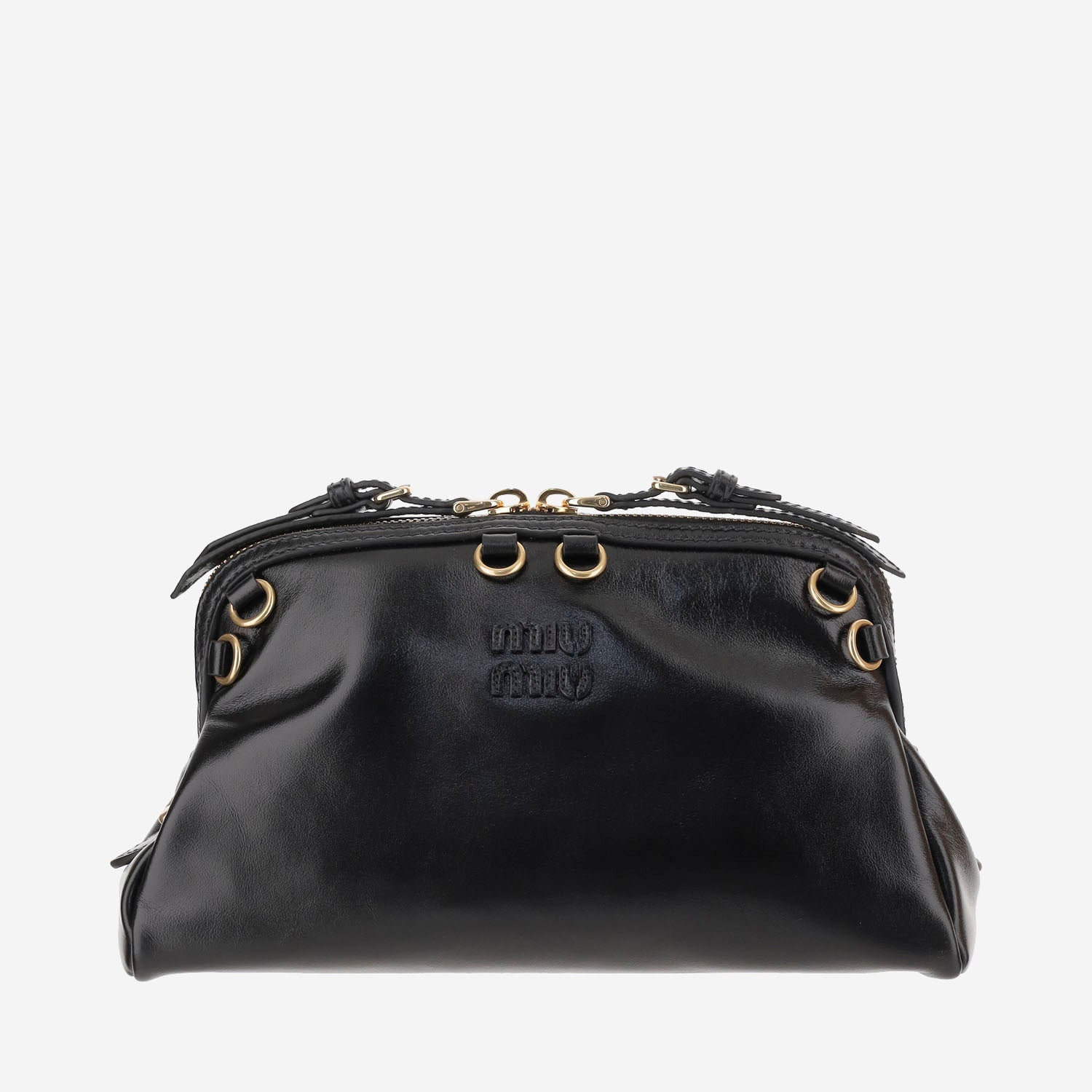 POCHETTE IN PELLE CON LOGO 5BF131 2IEOF0002 MIU MIU 