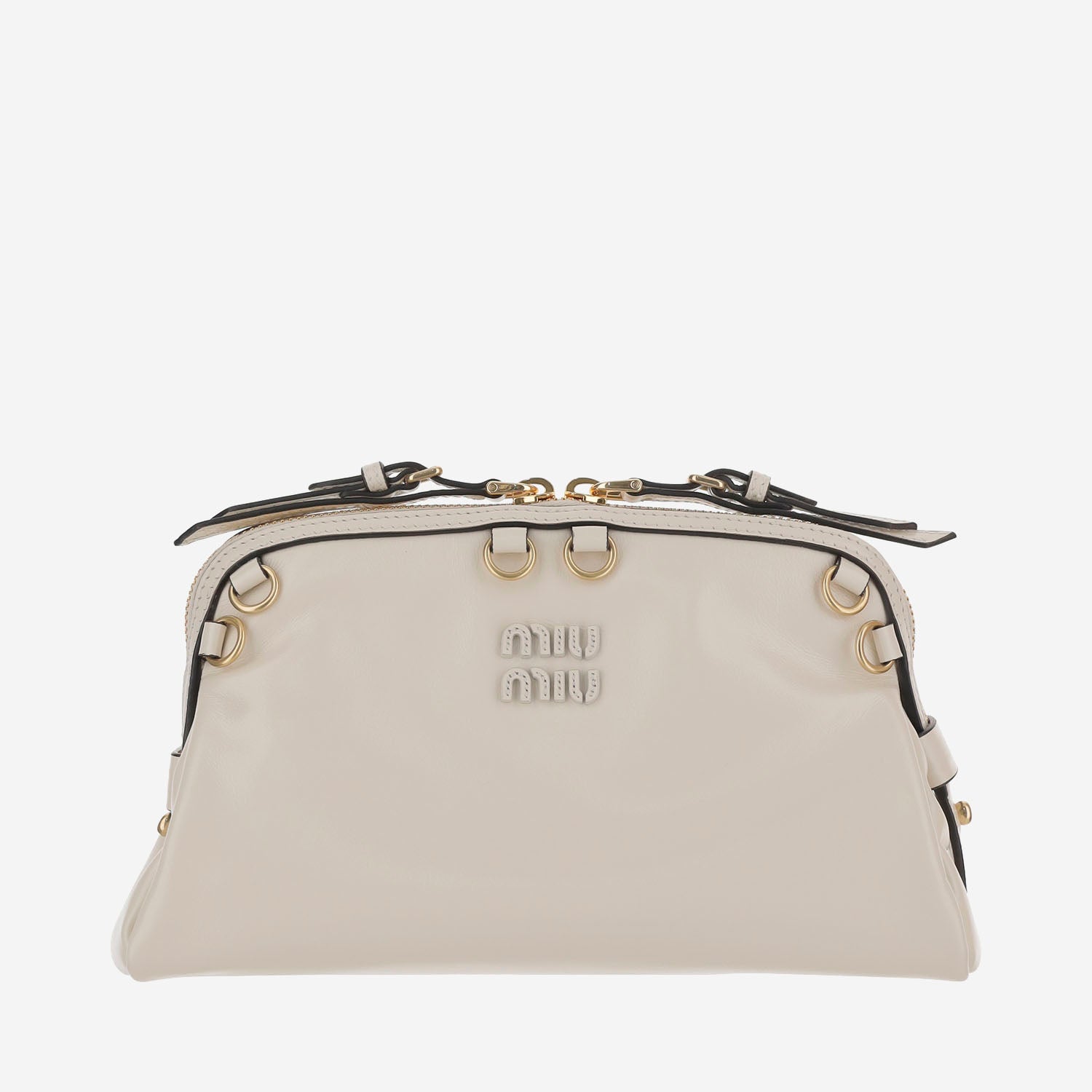 POCHETTE IN PELLE CON LOGO 5BF131 2IEOF0009 MIU MIU 