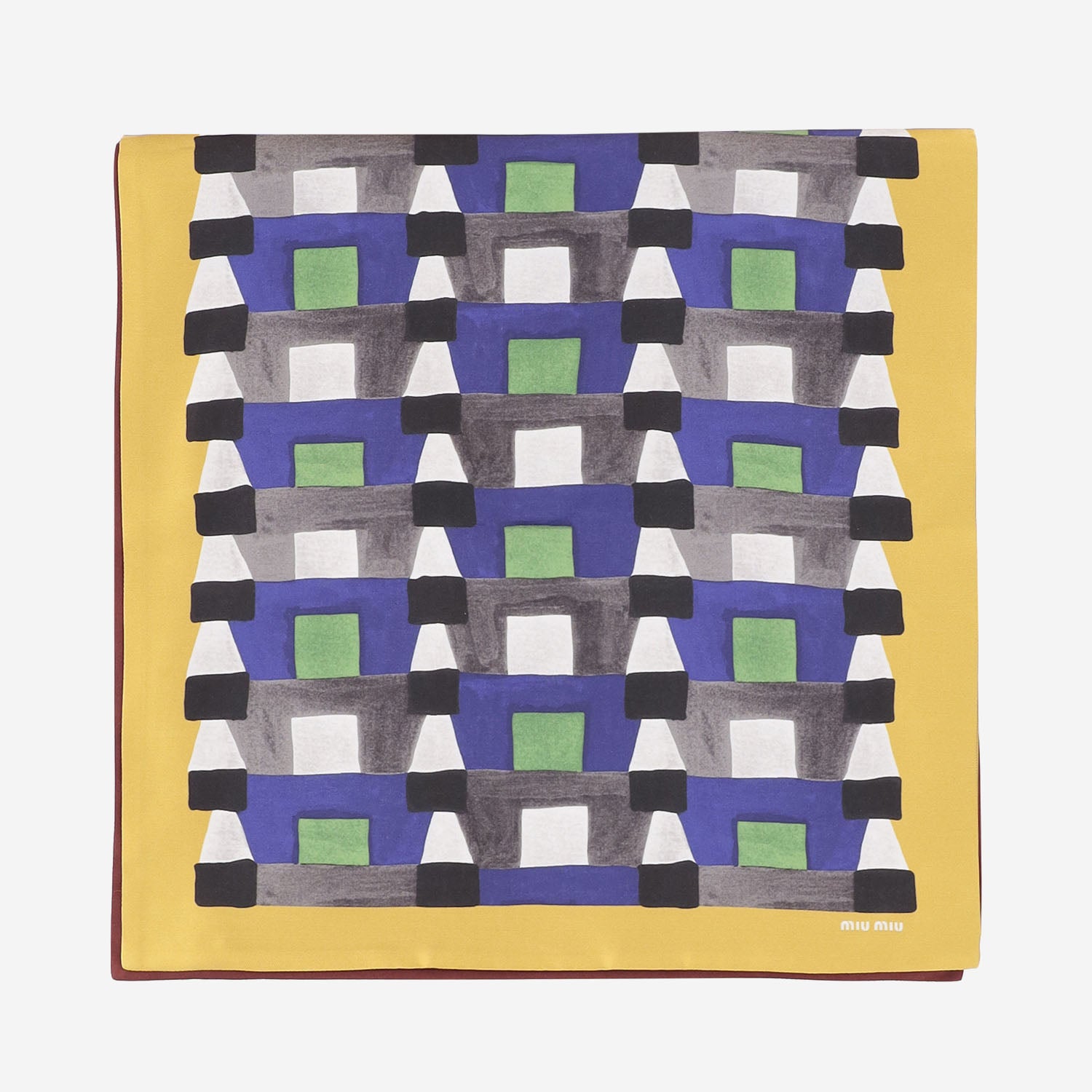 FOULARD IN SETA CON STAMPA 5FF065 2IG3F0A4E MIU MIU 