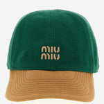 Cappello da baseball in drill di cotone 5HC369 2CWCF04Z5 MIU MIU 
