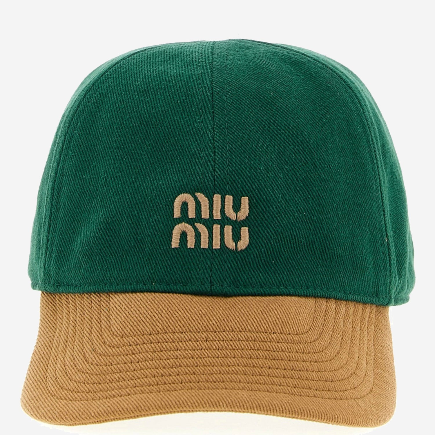 Cappello da baseball in drill di cotone 5HC369 2CWCF04Z5 MIU MIU 